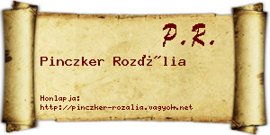 Pinczker Rozália névjegykártya