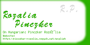 rozalia pinczker business card